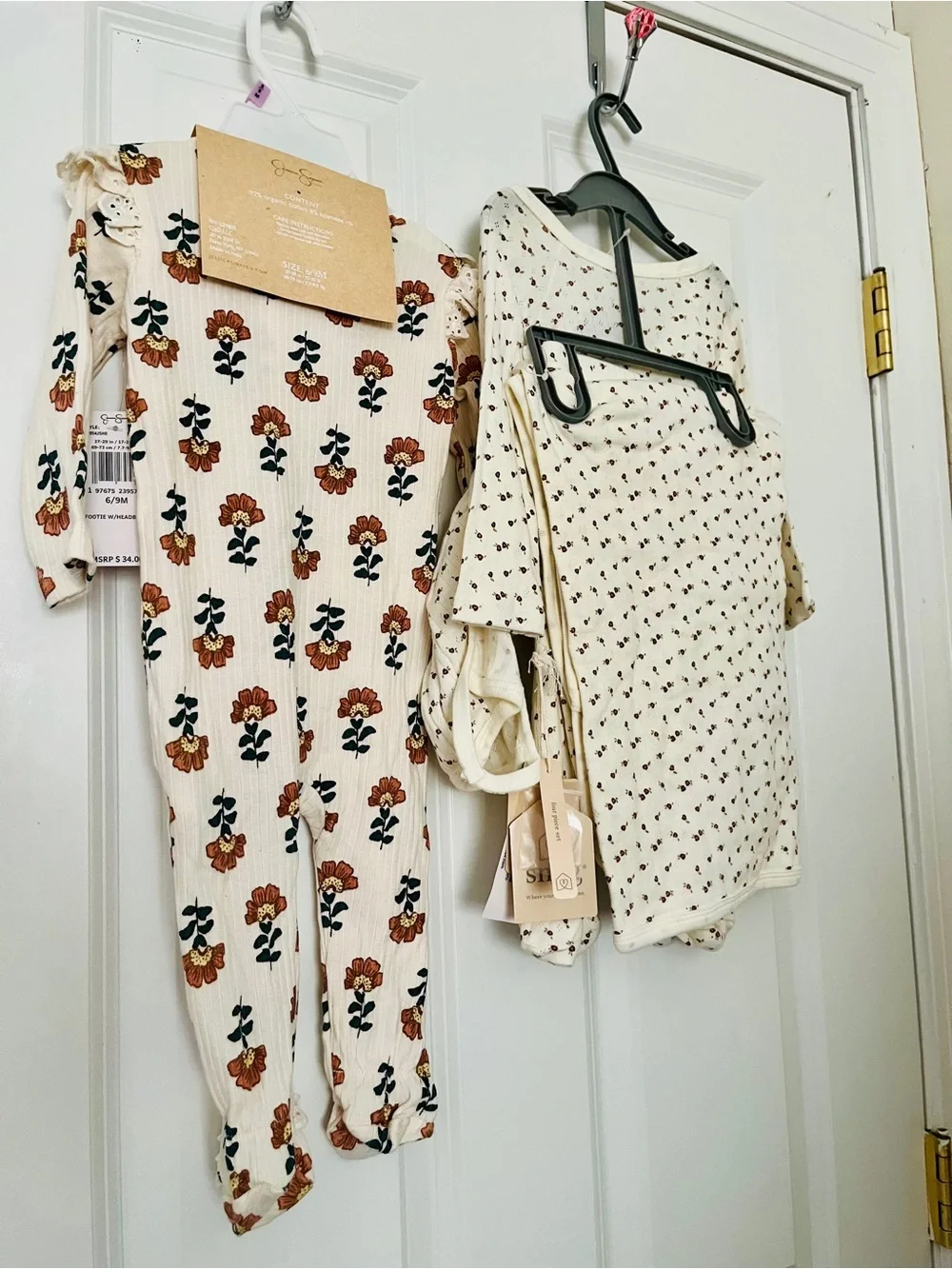 NWT Baby Girl Clothing Lot Organic Jessica Simpson and Pointelle Snug Set